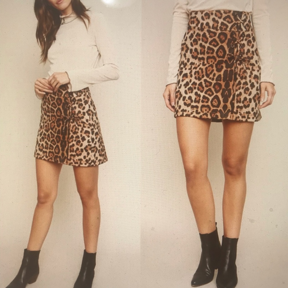 Leopard Print Women’s Mini Skirt /Size:Medium NWT